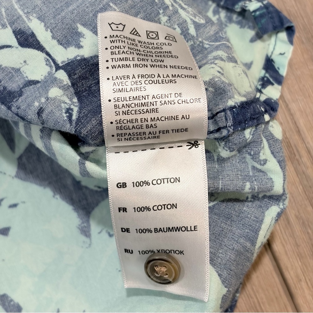 Hampton Bay Tropical Leaf Mens Button Down Shirt 2XL Resortcore Aloha Summercore - Picture 6 of 6